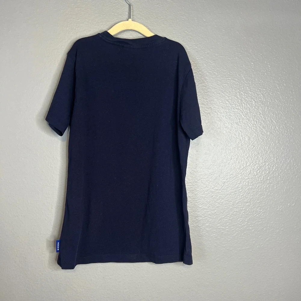 Scotch & Soda T-Shirt Boys 10 Navy Blue‎ Graphic Short Sleeve Crew Neck